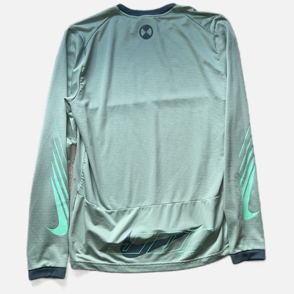 Nike Dri-FIT Sport Clash Mesh Tee – Mint Green – Long Sleeve – Men's Medium - Picture 10 of 13